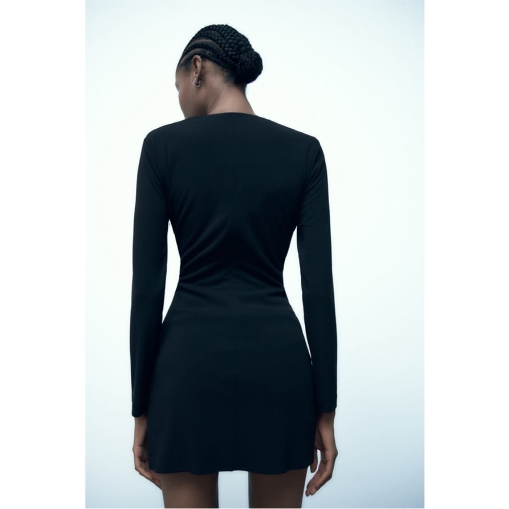 NWT Zara Front Tie Mini Black address Size‎ S - Picture 4 of 14